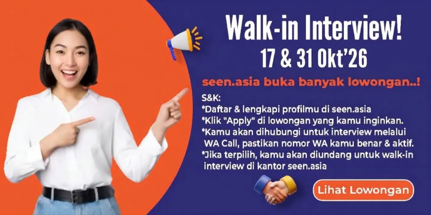 Banner promosi walk-in interview